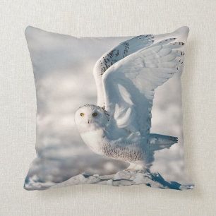 Snowy Owl abheben Kissen