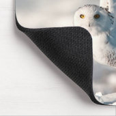 Snowy Owl abheben Mousepad (Ecke)