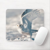 Snowy Owl abheben Mousepad (Mit Mouse)