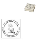 Snowy Owl Address Briefmarke Gummistempel (Stempel)