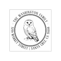 Snowy Owl Address Briefmarke