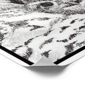 Snowy Owl and Baby Owl Poster (Ecke)