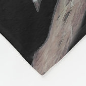 Snowy Owl and Moon Painting - Original Bird Art Fleecedecke (Ecke)