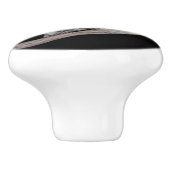 Snowy Owl and Moon Painting - Original Bird Art Keramikknauf (Seitenansicht)