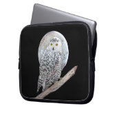 Snowy Owl and Moon Painting - Original Bird Art Laptopschutzhülle (Vorderseite Links)