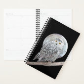 Snowy Owl and Moon Painting - Original Bird Art Planer (Anzeige)
