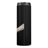 Snowy Owl and Moon Painting - Original Bird Art Thermosbecher (Rückseite)