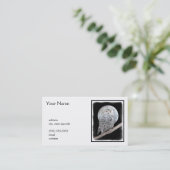 Snowy Owl and Moon Painting - Original Bird Art Visitenkarte (Stehend Vorderseite)