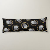 Snowy Owl and Moon Painting Original Wild Bird Art Seitenschläferkissen (Rückseite)