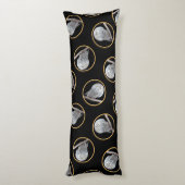 Snowy Owl and Moon Painting Original Wild Bird Art Seitenschläferkissen (Rückseite (Vertikal))