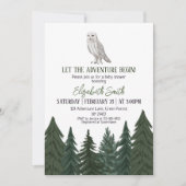 Snowy Owl Baby Shower Invitation Einladung (Vorderseite)