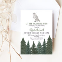 Snowy Owl  Baby Shower Invitation