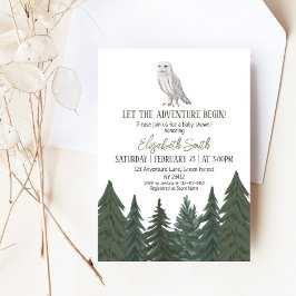 Snowy Owl  Baby Shower Invitation Einladung