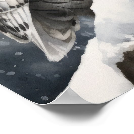 Snowy Owl Bird Art Print Poster (Ecke)