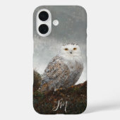 Snowy Owl Bird Painting Individuelle Name Vogelbeo Case-Mate iPhone Hülle (Rückseite)