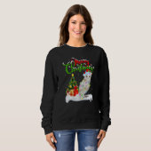 Snowy Owl Bird  Xmas Decorations Snowy Owl Christm Sweatshirt (Vorne ganz)