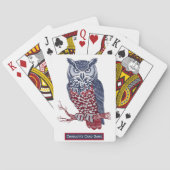 Snowy Owl blue Niedlich add name kids Match Game Spielkarten (Rückseite)