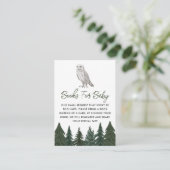Snowy Owl Book Request Enclosure Card Begleitkarte (Stehend Vorderseite)