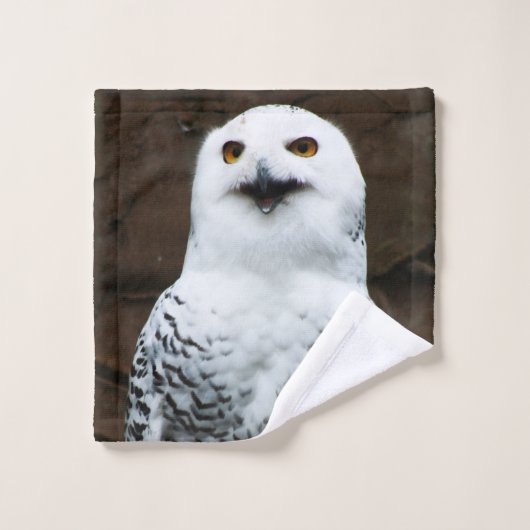 Snowy Owl btcna Badhandtuch Set (Waschlappen)