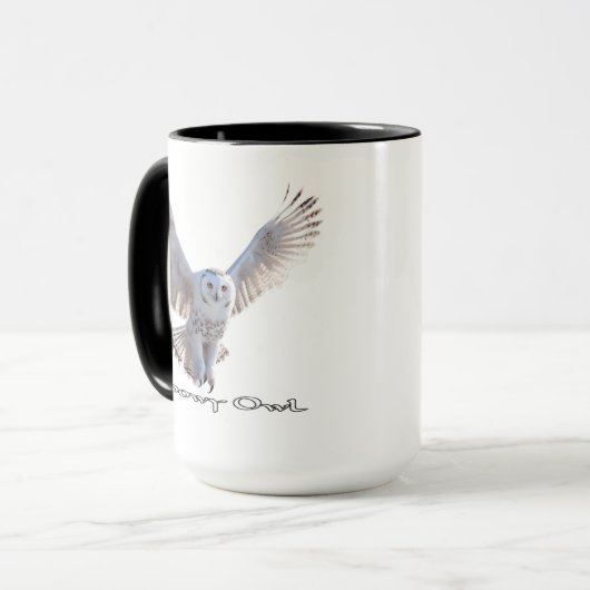 Snowy Owl Coffee Tasse (Vorderseite Links)