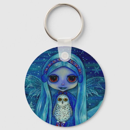 Snowy Owl Fairy Schlüsselanhänger (Vorderseite)