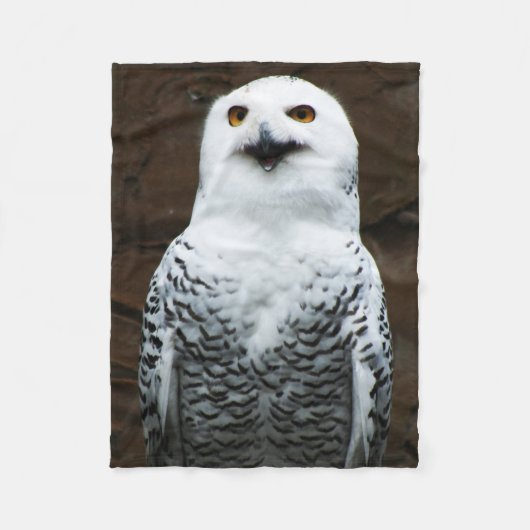Snowy Owl fbcna Fleecedecke (Vorderseite)
