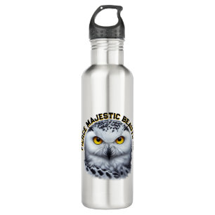 Snowy Owl Fierce Majestic Beautiful Edelstahlflasche