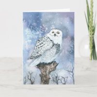 Snowy Owl Fine Art Grußkarte