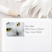Snowy Owl Foto Mailing Labels (Insitu)
