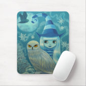Snowy Owl Hexe Mousepad (Mit Mouse)
