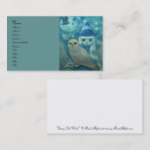 Snowy Owl Hexe Visitenkarte (Vorne/Hinten)