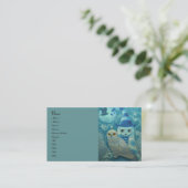 Snowy Owl Hexe Visitenkarte (Stehend Vorderseite)