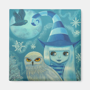 Snowy Owl Hexenmagnet Magnet