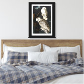 Snowy Owl Illustration von Audubon Leinwanddruck (Insitu (Schlafzimmer))