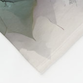 Snowy Owl in Moonlit Winter Garden Fleecedecke (Ecke)