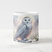 Snowy Owl in Moonlit Winter Garden Jumbo-Tasse (Vorderseite)