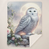 Snowy Owl in Moonlit Winter Garden Sherpadecke (Vorderseite)