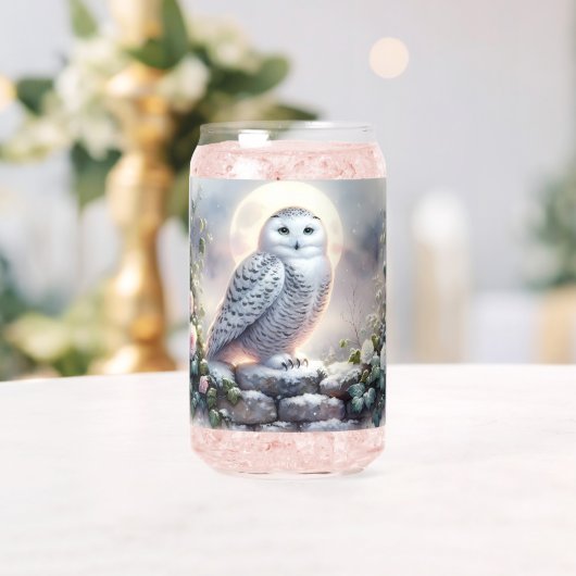 Snowy Owl in Moonlit Wintergarten Dosenglas (Insitu (Hochzeit))
