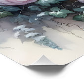 Snowy Owl in Moonlit Wintergarten Poster (Ecke)