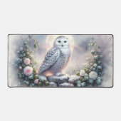 Snowy Owl in Moonlit Wintergarten Schreibtischunterlage (Vorderseite)