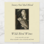 Snowy Owl, John James Audubons Vögel von Amerika Weinetikett (Einzelnes Label)