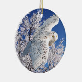 "Snowy Owl" Keramik Ornament (Rechts)