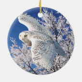 "Snowy Owl" Keramik Ornament (Hinten)