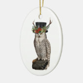 Snowy Owl Keramik Weihnachtsschmuck (Links)