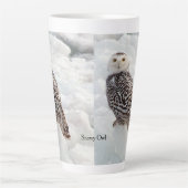 Snowy Owl Latte Tasse (Vorderseite)