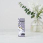 Snowy Owl Lesezeichen Mini Visitenkarte (Stehend Vorderseite)