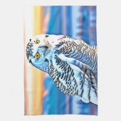 Snowy Owl Majestät Design Geschirrtuch (Vertikal)