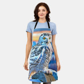 Snowy Owl Majestät Design Schürze (Getragen)