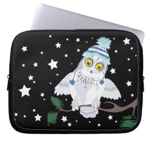 Snowy Owl mit Hat~ Laptop-Gehäuse Laptopschutzhülle
