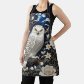 Snowy Owl Moonlight Moonblumen Schürze (InSitu)